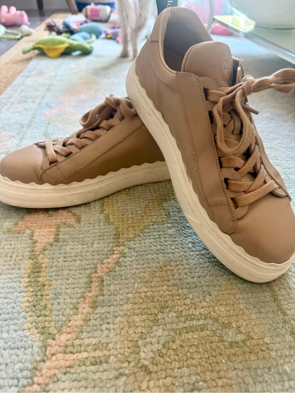 Chloe Women’s Low-Top Sneakers in Taupe